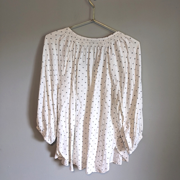 The Nines by Hatch Creamy White Flowy Button Up Blouse, size M - Picture 3 of 6